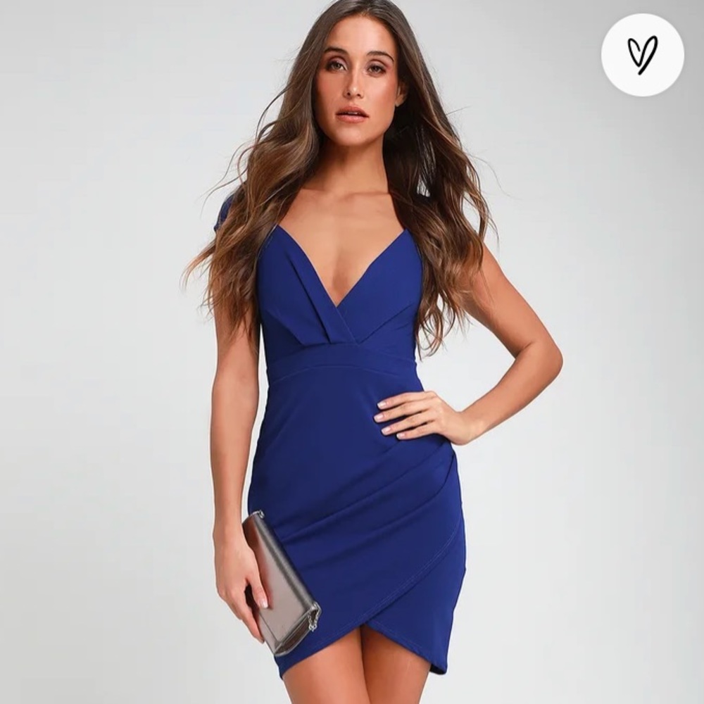 Lulu’s Royal Blue Short Sleeve Bodycon Dress